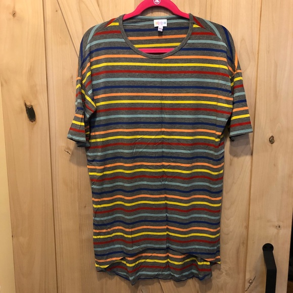 LULAROE Irma Stripe Tee Shirt Size XXS - Picture 3 of 8